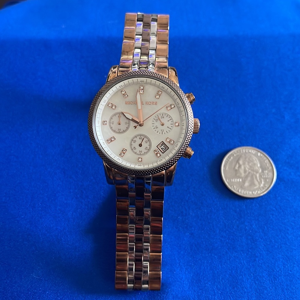 Michael Kors tricolor band-Pearl face